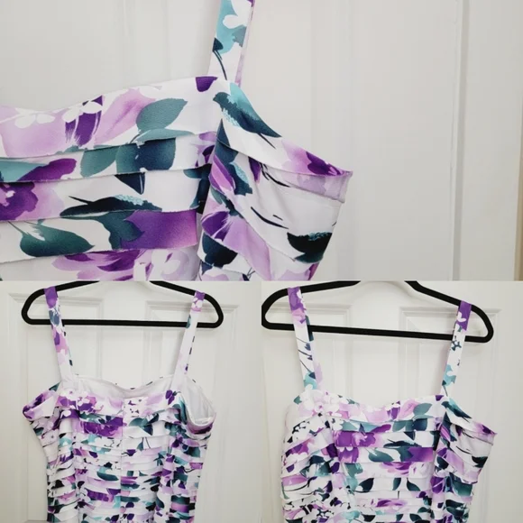 Collection Dressbarn Tiered knee-length floral dress - Picture 5 of 8